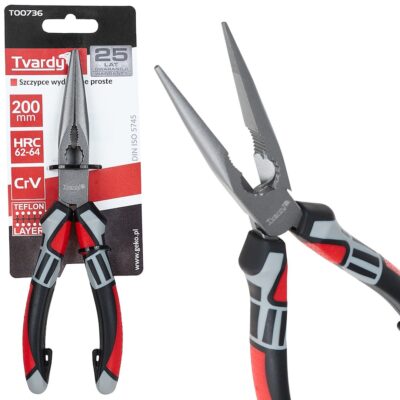 Egyenes hosszúkás fogó 200mm CrV (6/60)