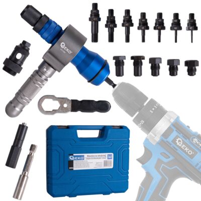 Szegecselőgép csavarhúzóhoz 3in1 - adapter szegecsanyákhoz és szegecsekhez (10)