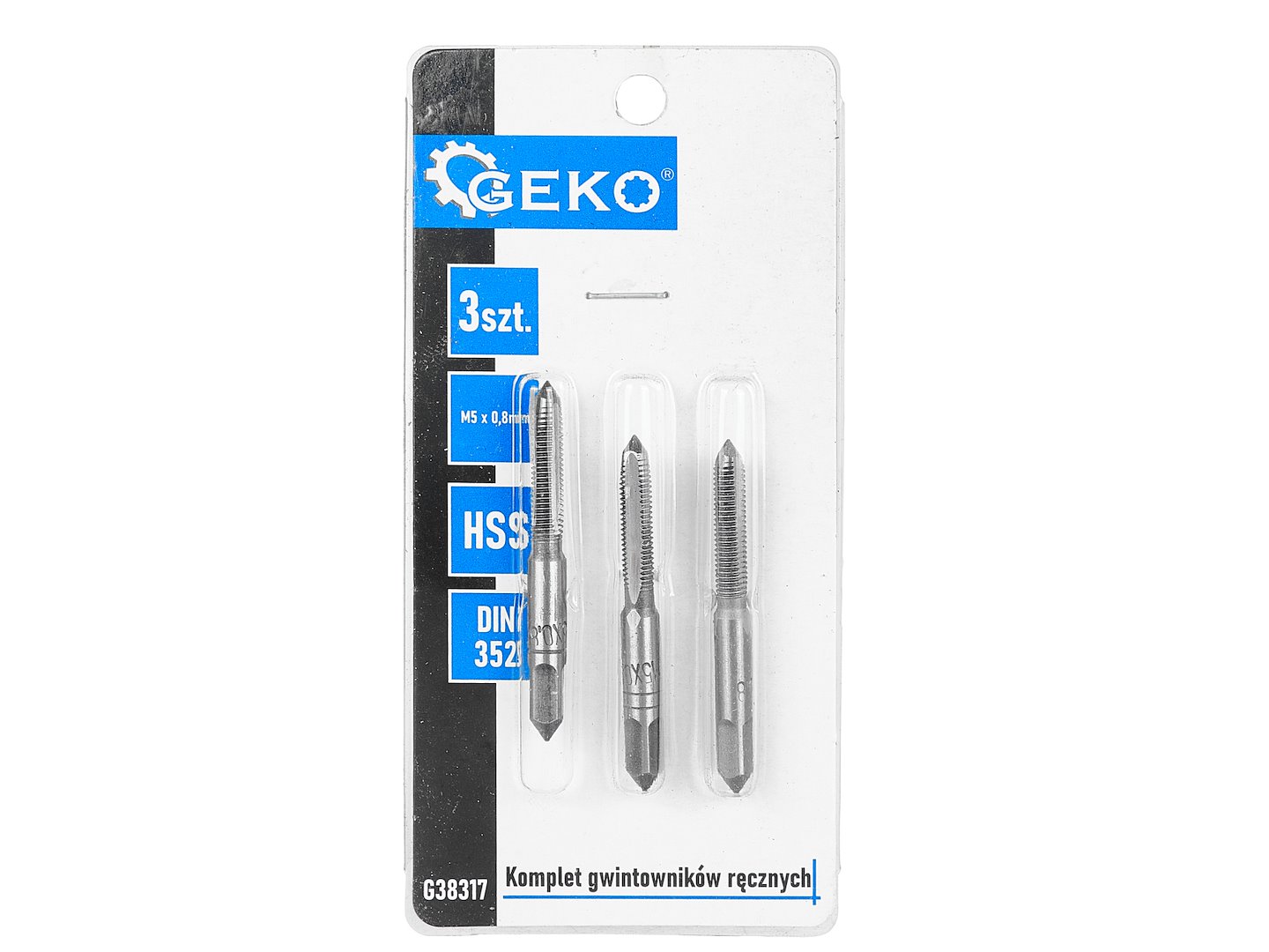 GEKO menetmetsző készlet M5x0,8mm HSS 3db-os
