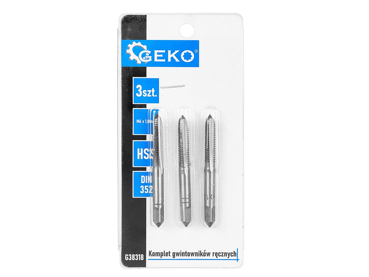 GEKO menetmetsző készlet M6x1.0 mm - 3 db-os, kézi