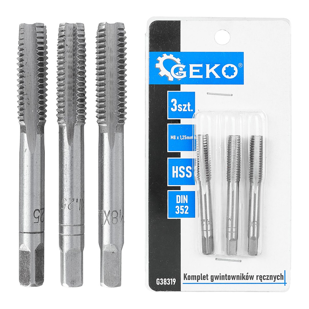 GEKO menetmetsző készlet M8x1,25mm 3db-os