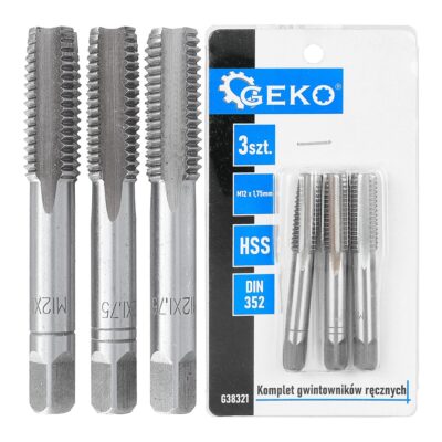 GEKO M12x1,75mm menetvágó készlet 3db-os