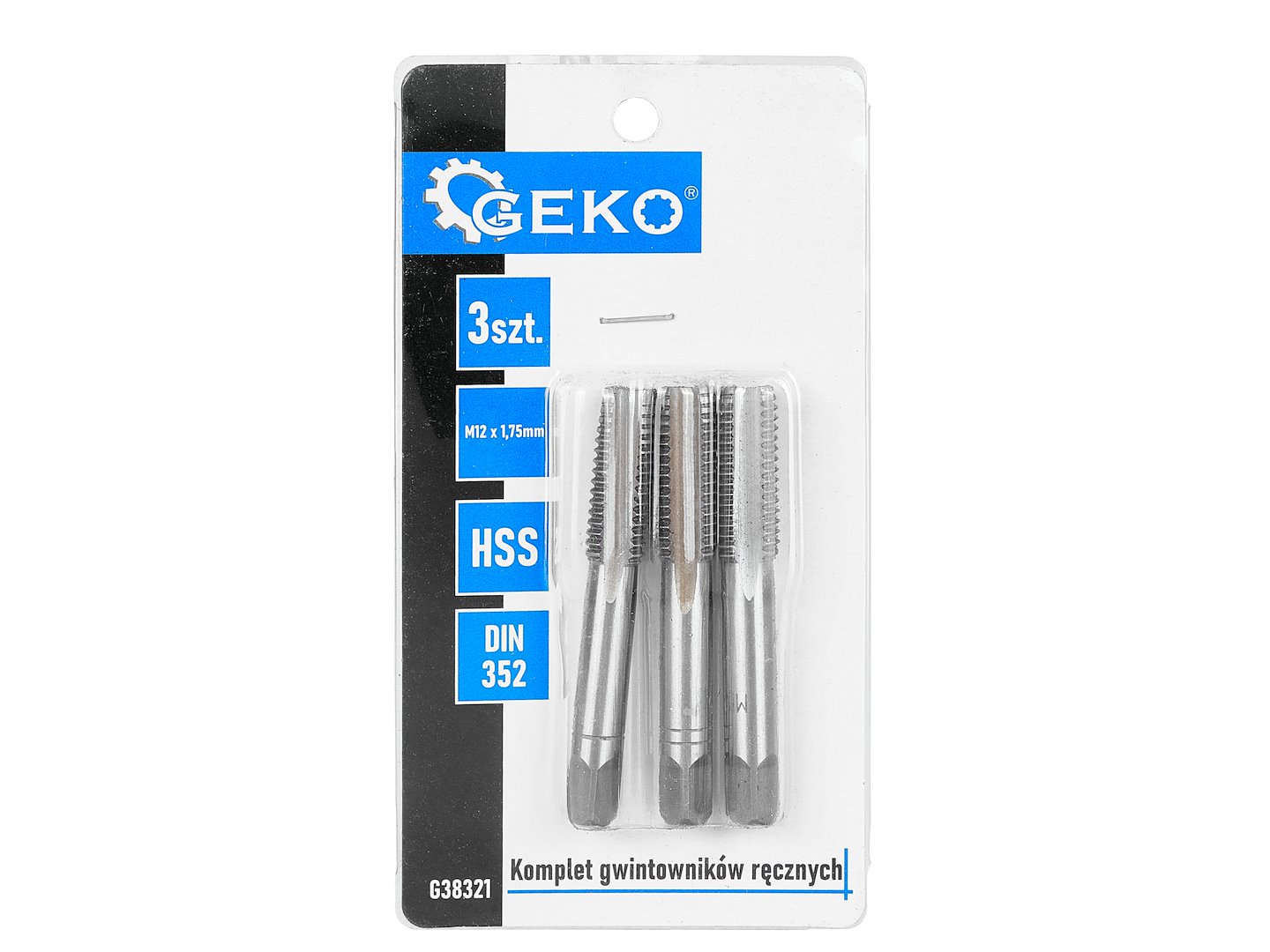 GEKO M12x1,75mm menetvágó készlet 3db-os