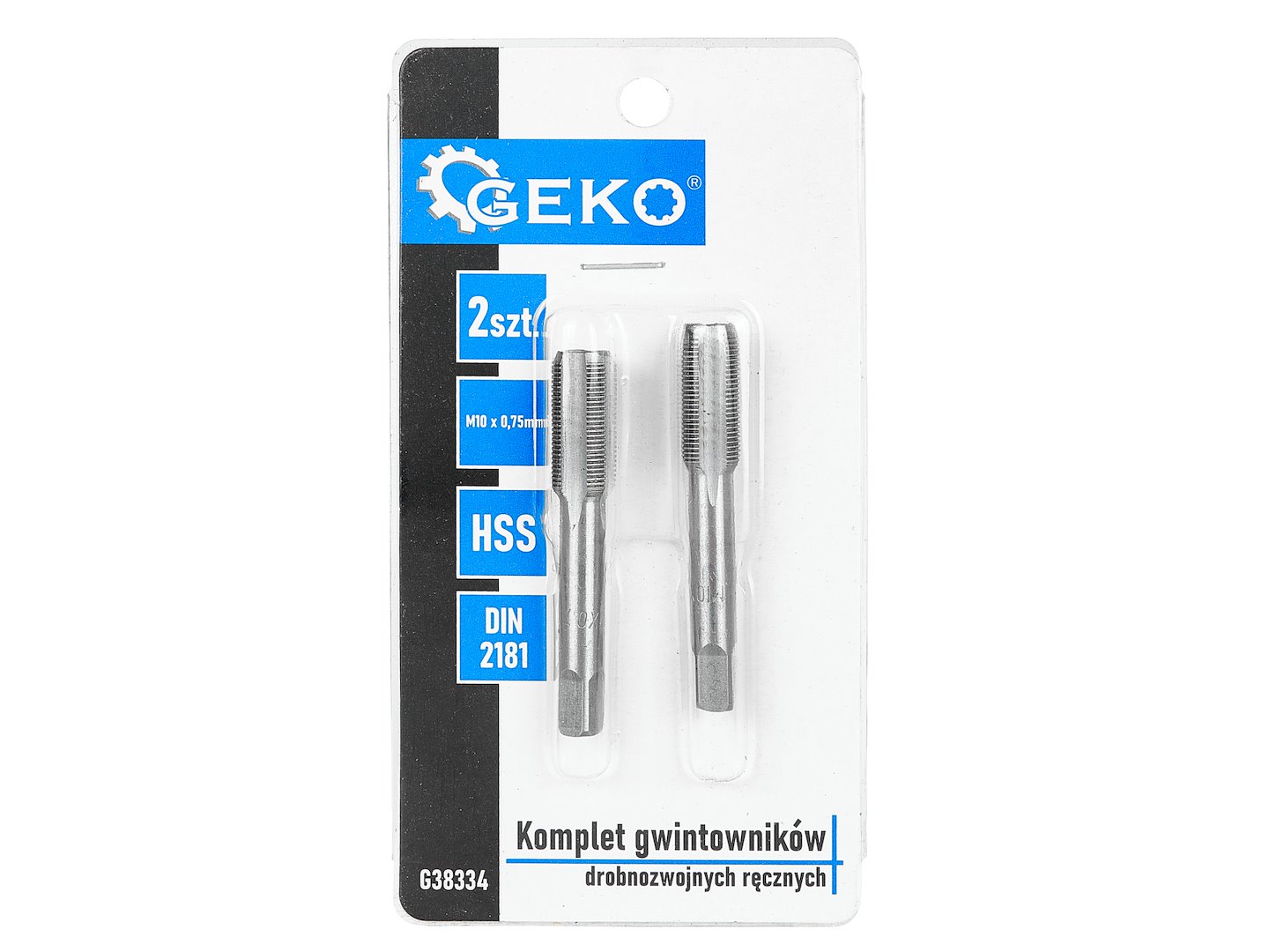 GEKO finommenetű kézi menetmetsző készlet M10x0,75mm 2db