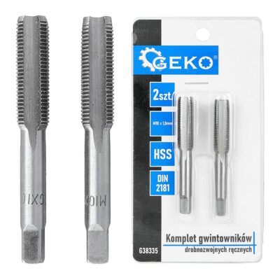 GEKO finommenetű kézi menetfúró készlet M10x1,0mm 2db