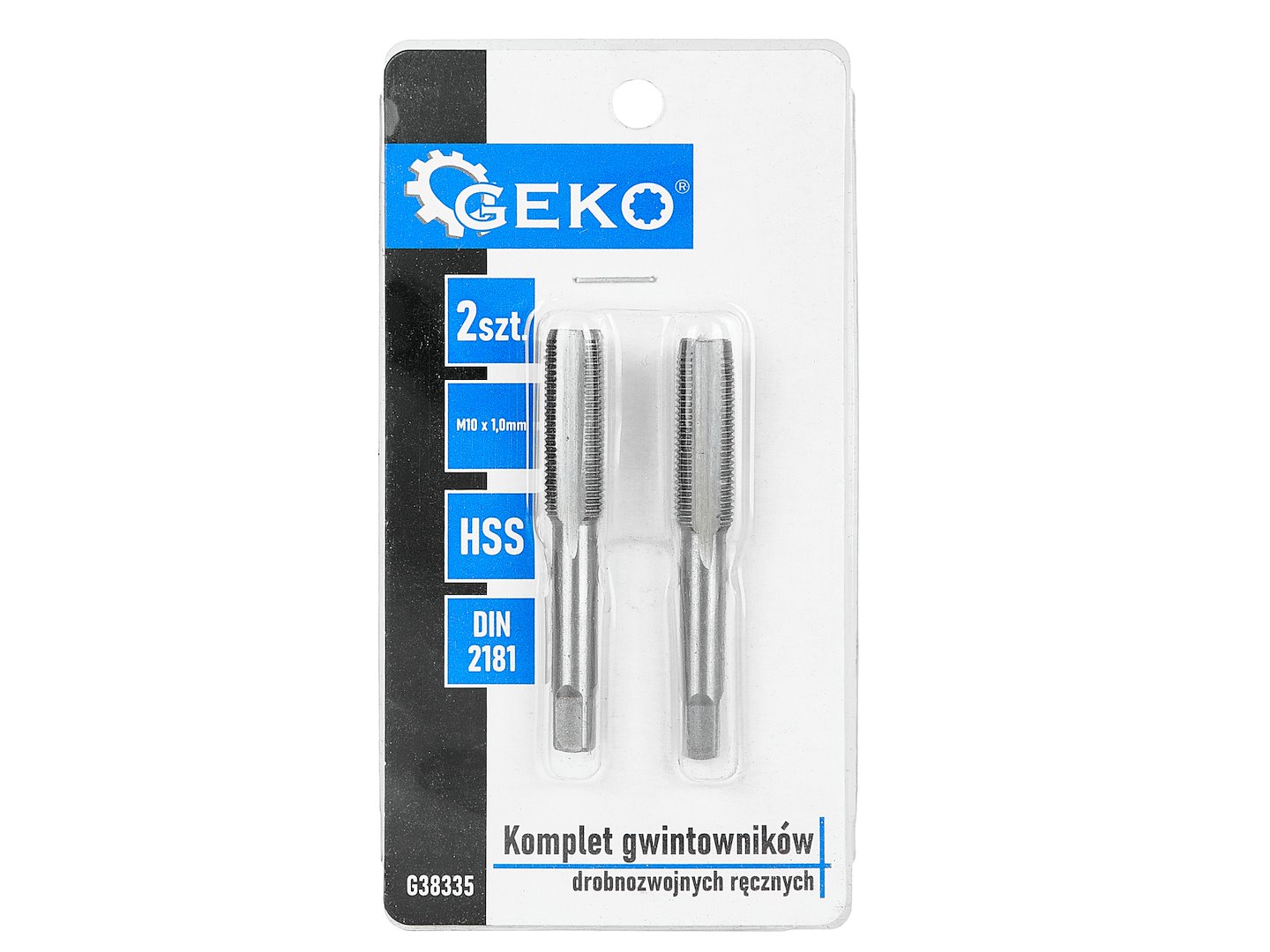 GEKO finommenetű kézi menetfúró készlet M10x1,0mm 2db
