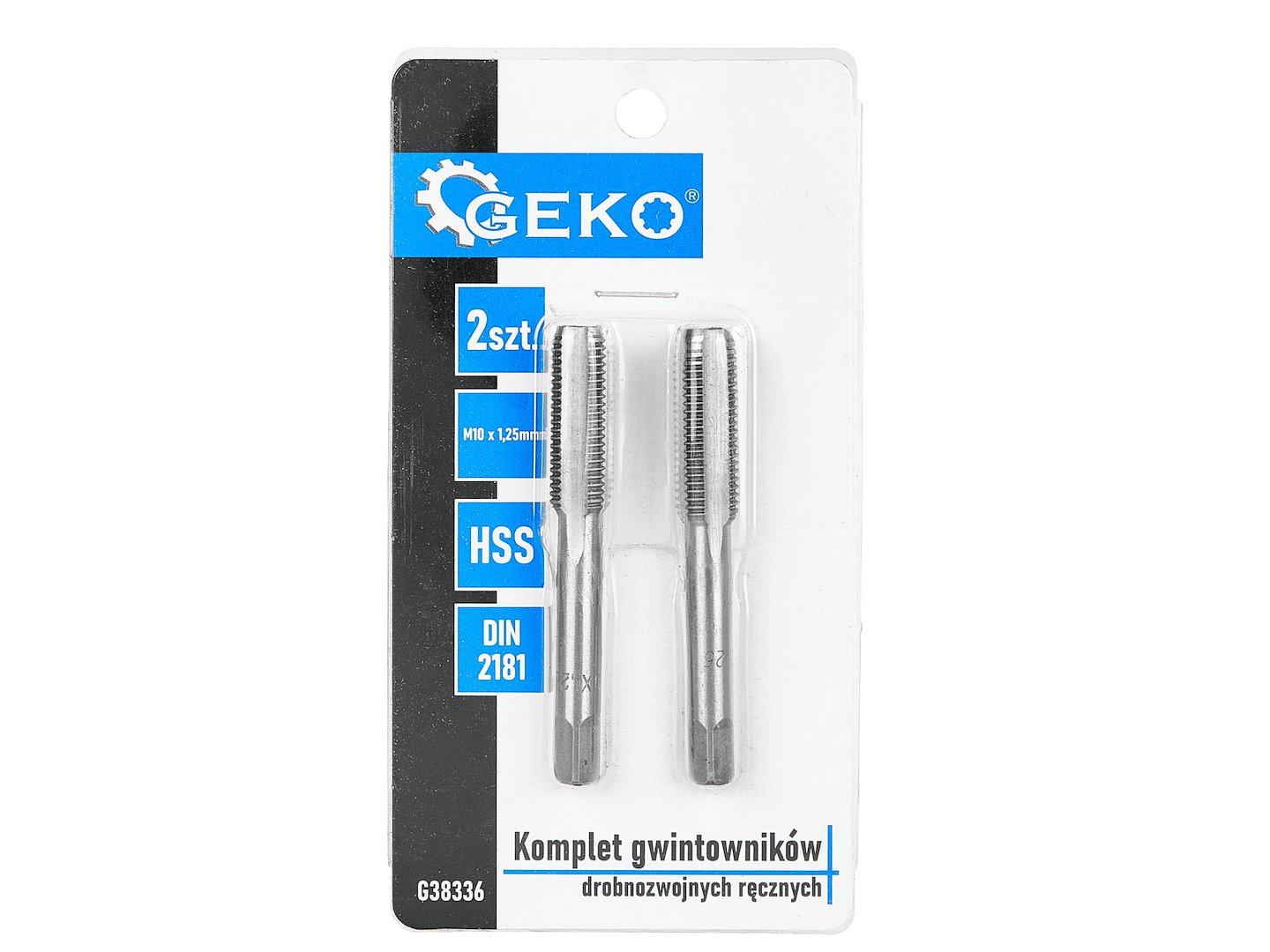 GEKO finommenetű kézi menetmetsző készlet M10x1,25mm 2db
