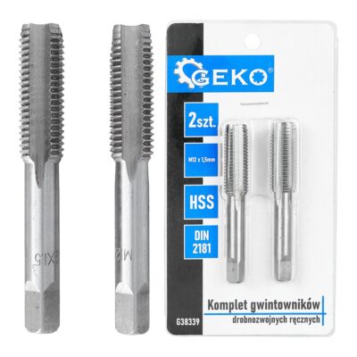 GEKO finom menetmetsző készlet M12x1,5mm 2db-os