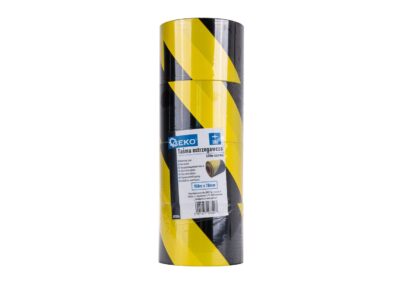 G01826 kep 2 Figyelmeztető szalag sárga-fekete 100m x 70mm (80)