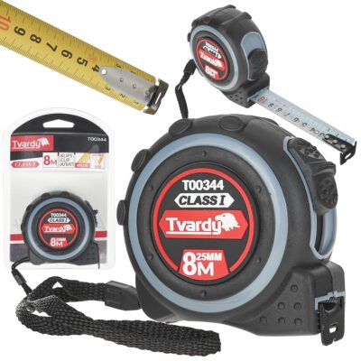 Kétoldalas nylon mérőszalag 8m/25mm CLASS I (6/60)