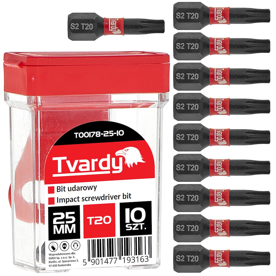 Ütvecsavarozó bit T20 25mm S2 - doboz (10/120)