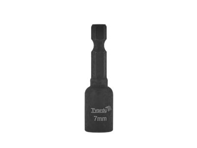 T00192-7-1 kep 2 Mágneses ütvecsavaros foglalat 7mm x 48mm 1/4" csavarokhoz (1/10/50/400)