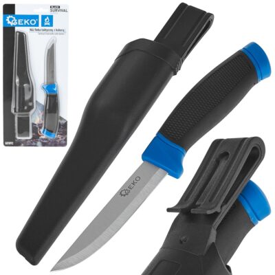 Taktikai finka kés 215/105mm tokkal BLACK SURVIVAL SERIES (12/48)