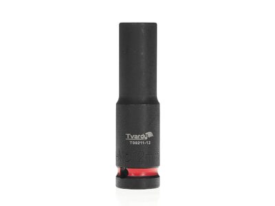 T00211-12 kep 2 Csapásmérő hüvely hosszú 1/2" hatszög 12mm CR-MO (6/72)