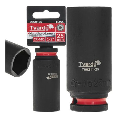 Csapásmérő hüvely hosszú 1/2" hatszög 25mm CR-MO (6/36)