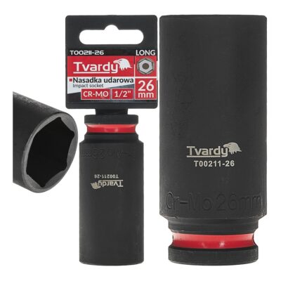 Csapásmérő hüvely hosszú 1/2" hatszög 26mm CR-MO (6/36)