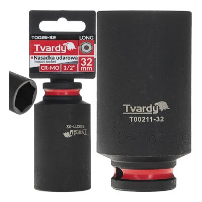 Csapásmérő hüvely hosszú 1/2" hatszög 32mm CR-MO (6/36)