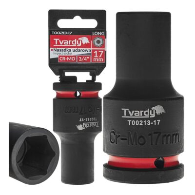 Hosszú, 3/4" 6 pontos, 17mm CR-MO (1/20) ütvecsavaros dugókulcs