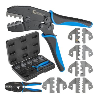 Krimpelőgép kábelsarkantyúkhoz + készlet. 5 szerszám (5)