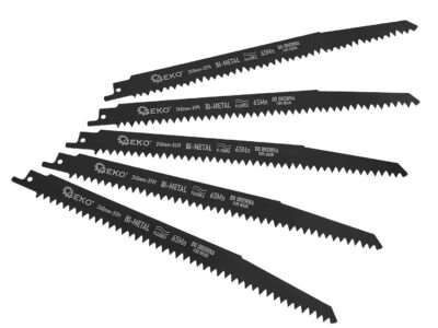 G33131 kép 2 GEKO bi-metal szablyafűrészlap 240mm 5TPI 5 db-os készlet