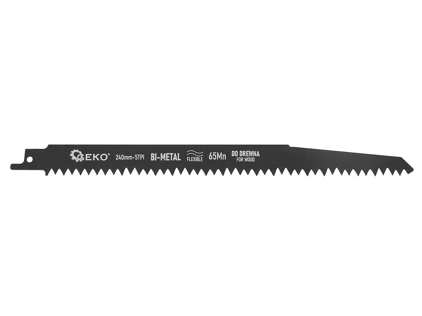GEKO bi-metal szablyafűrészlap 240mm 5TPI 5 db-os készlet