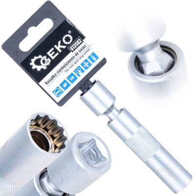 GEKO vékonyfalú gyertyakulcs csukló 14mm 3/8" CrV