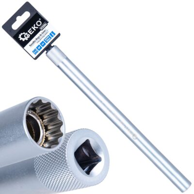 GEKO Hosszú gyertyakulcs betét 14mm 3/8" 250mm CrV (50db)