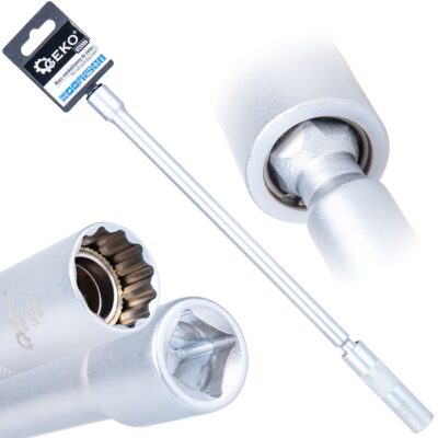 GEKO 14mm gyertyakulcs kardáncsukló 3/8" CrV 60 fogú