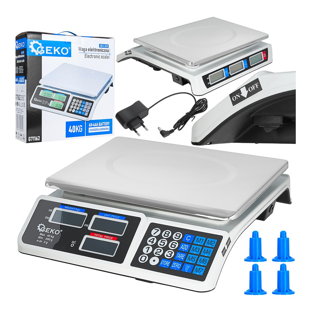 GEKO digitális mérleg 40kg LCD kijelzővel