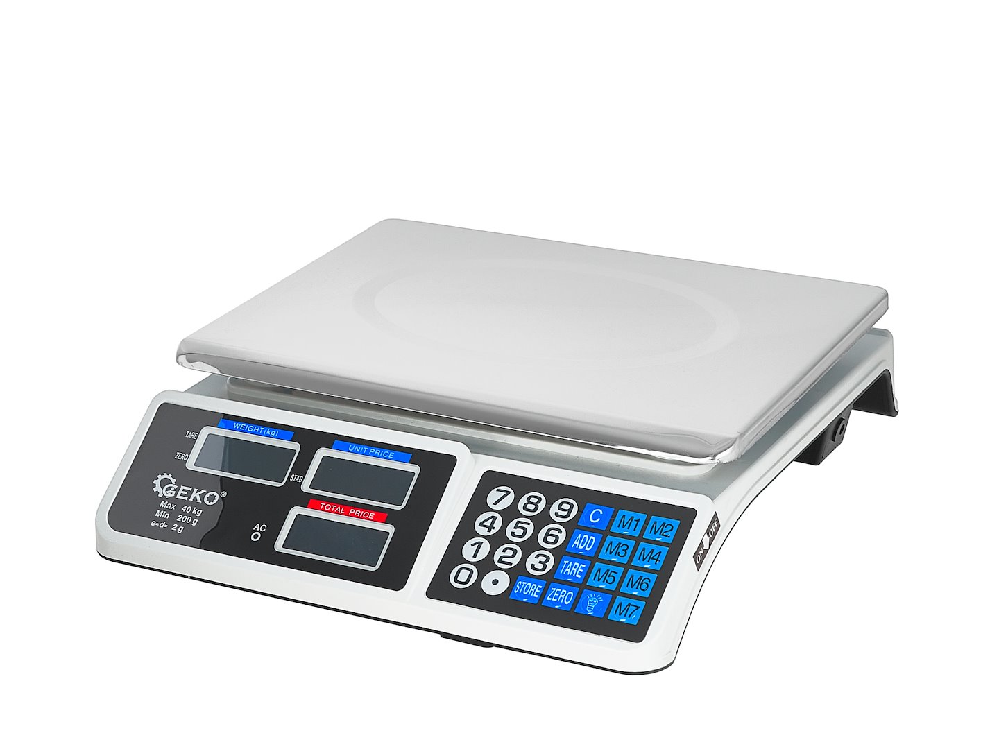 GEKO digitális mérleg 40kg LCD kijelzővel
