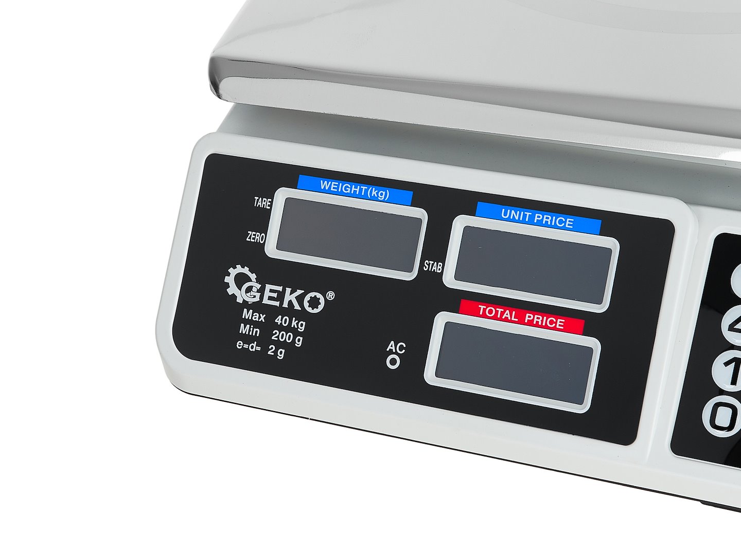 GEKO digitális mérleg 40kg LCD kijelzővel