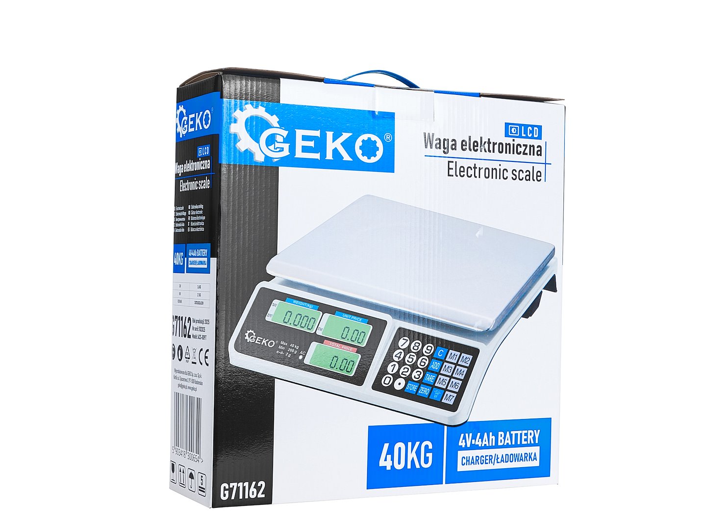 GEKO digitális mérleg 40kg LCD kijelzővel