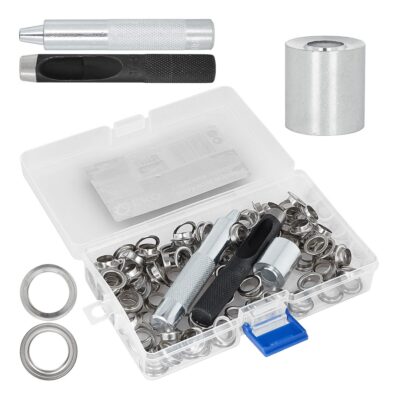 GEKO ponyva szemek készlet kalapáccsal és lyukasztóval