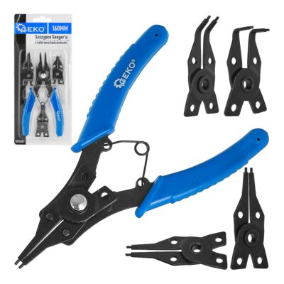GEKO Seeger fogó 4 cserélhető végű 160mm G01687