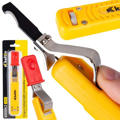 GEKO Kábelcsupaszoló fogó kampós késsel 8-28mm