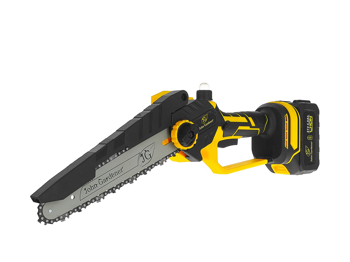 GEKO akkumulátoros láncfűrész 8" 21V 2x4.0Ah XXL csomag kofferben