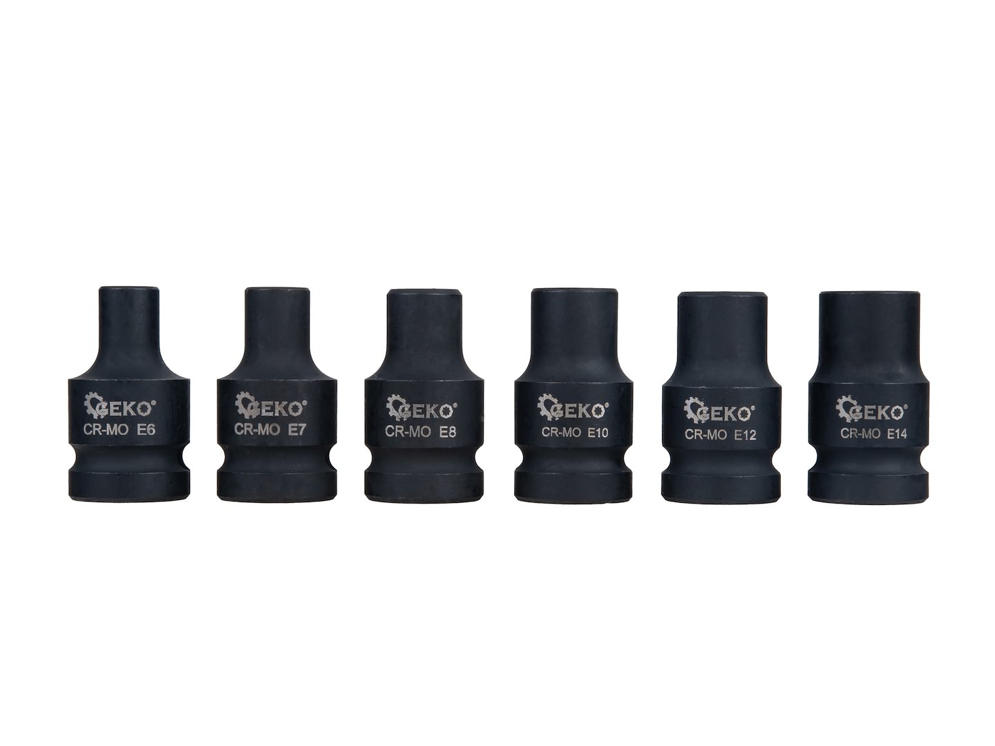 GEKO Torx ütvecsavarozó dugókulcs készlet 11db 1/2" E6-E24 CR-MO
