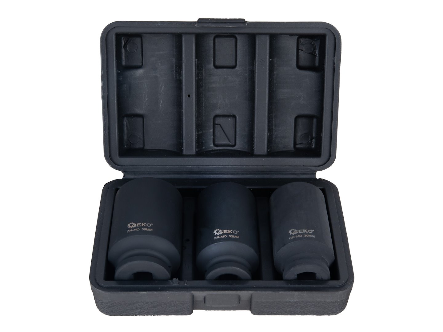 GEKO dugókulcs készlet ütvecsavarozóhoz 3 db 1/2" 30-36mm 12-pont CR-MO