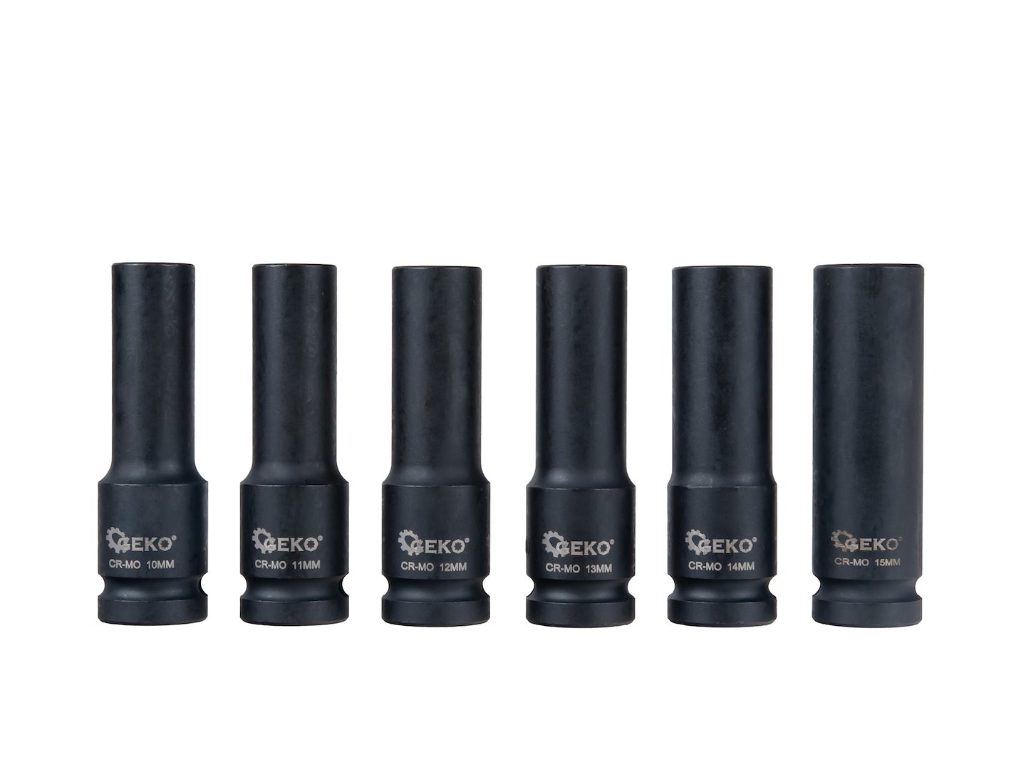 GEKO hosszú dugókulcs készlet 11 részes 1/2" 10-24mm CR-MO ütvecsavarozóhoz