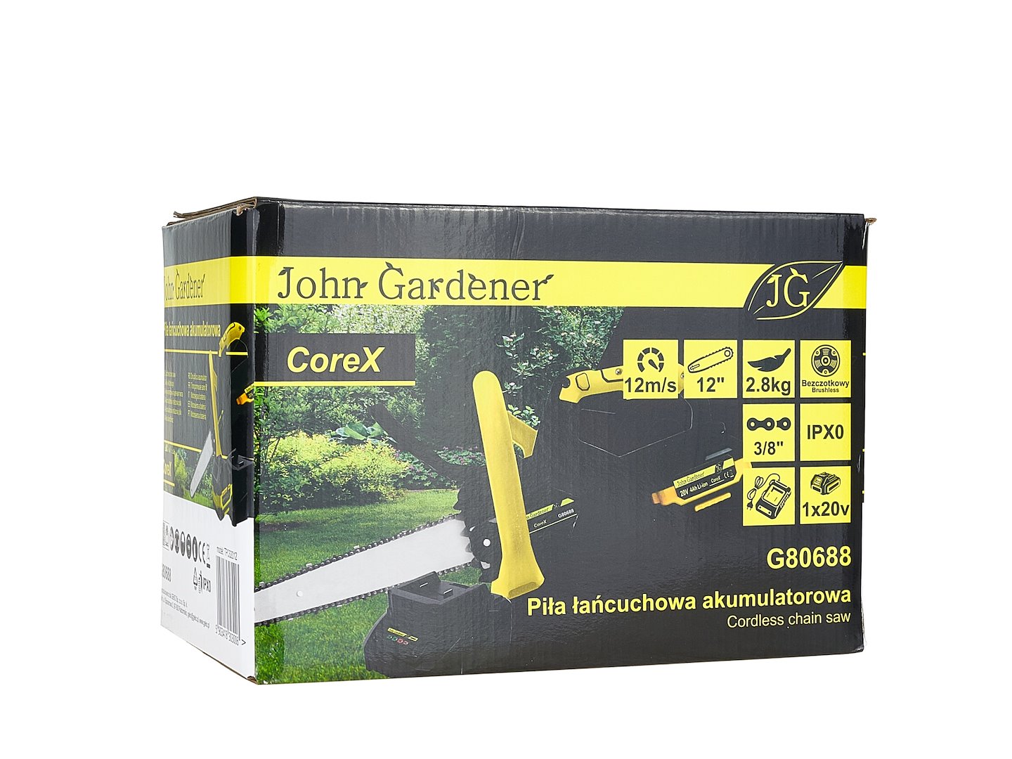 GEKO 12" akkumulátoros láncfűrész szénkefe nélküli 4.0Ah 20V CoreX