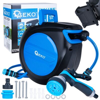 GEKO automata tömlőkocsi 1/2" 20m kerti csaptelephez SKY-LINE