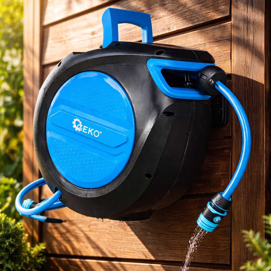 GEKO automata tömlőkocsi 1/2" 20m kerti csaptelephez SKY-LINE