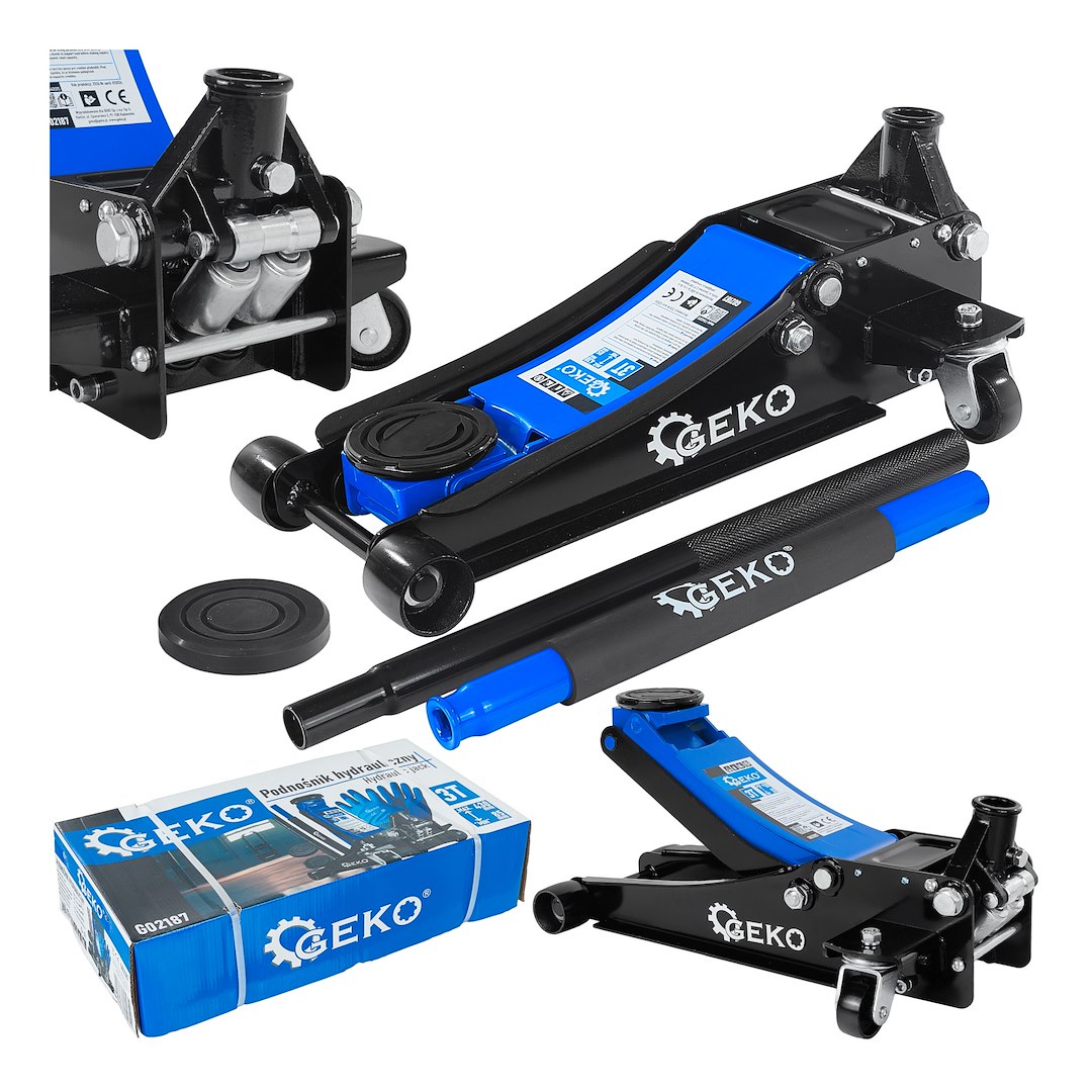 GEKO alacsony profilú 2 dugattyús hidraulikus emelő 3T 85-430mm