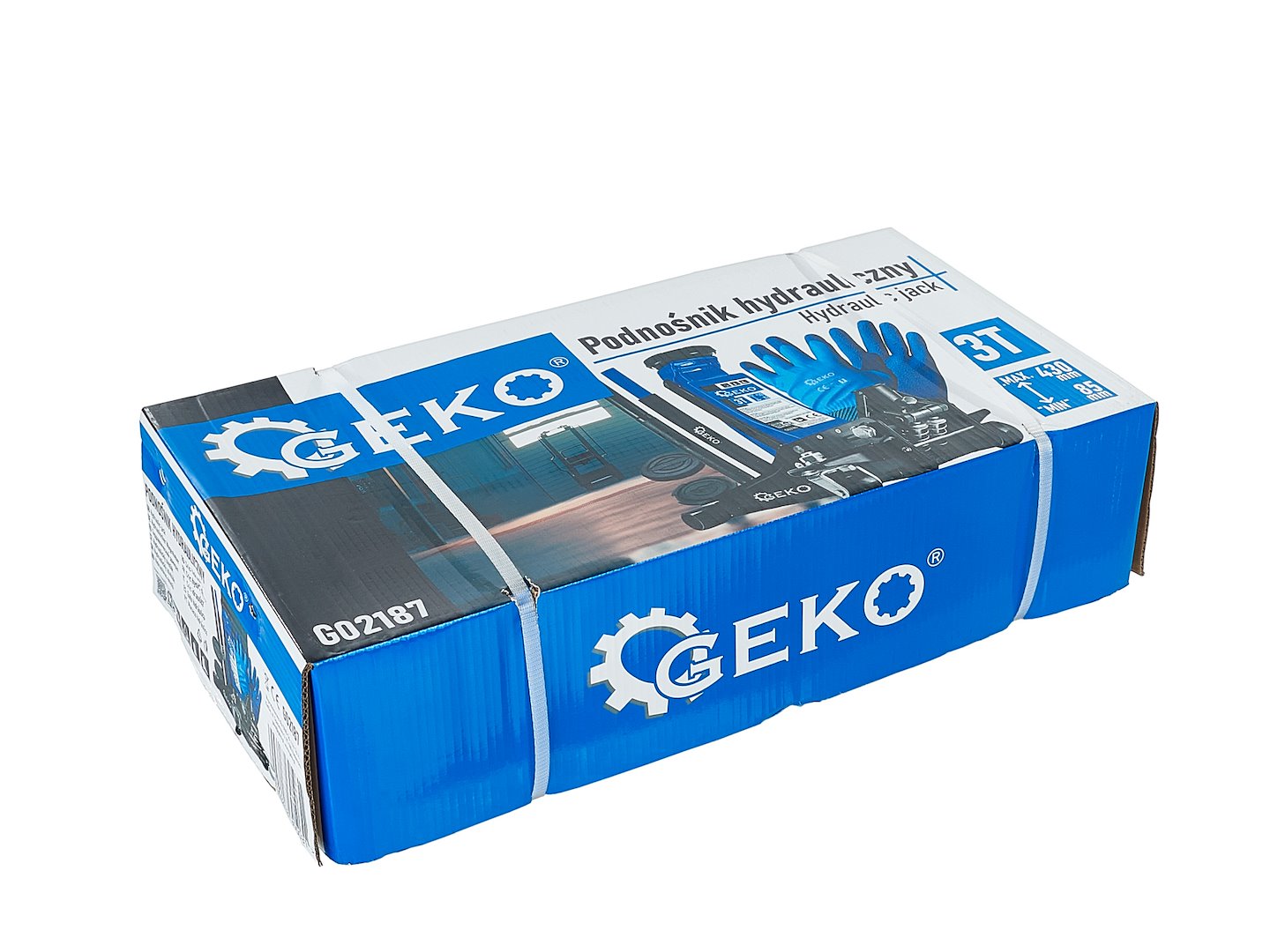 GEKO alacsony profilú 2 dugattyús hidraulikus emelő 3T 85-430mm