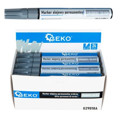 GEKO ezüst olajfilc marker - tartós, 24 db-os display