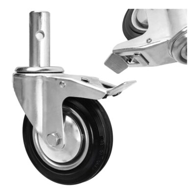GEKO állványkerék fékkel 160mm 125kg teherbírás