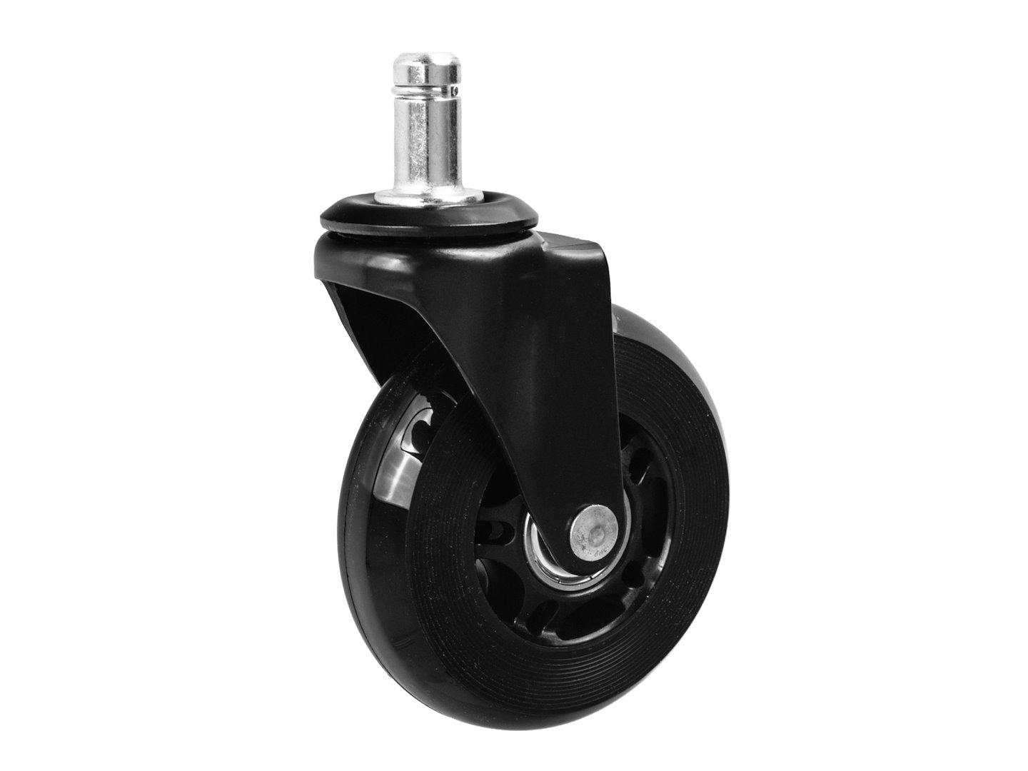 GEKO gumi görgők irodai székhez fekete 75mm 45kg 5db