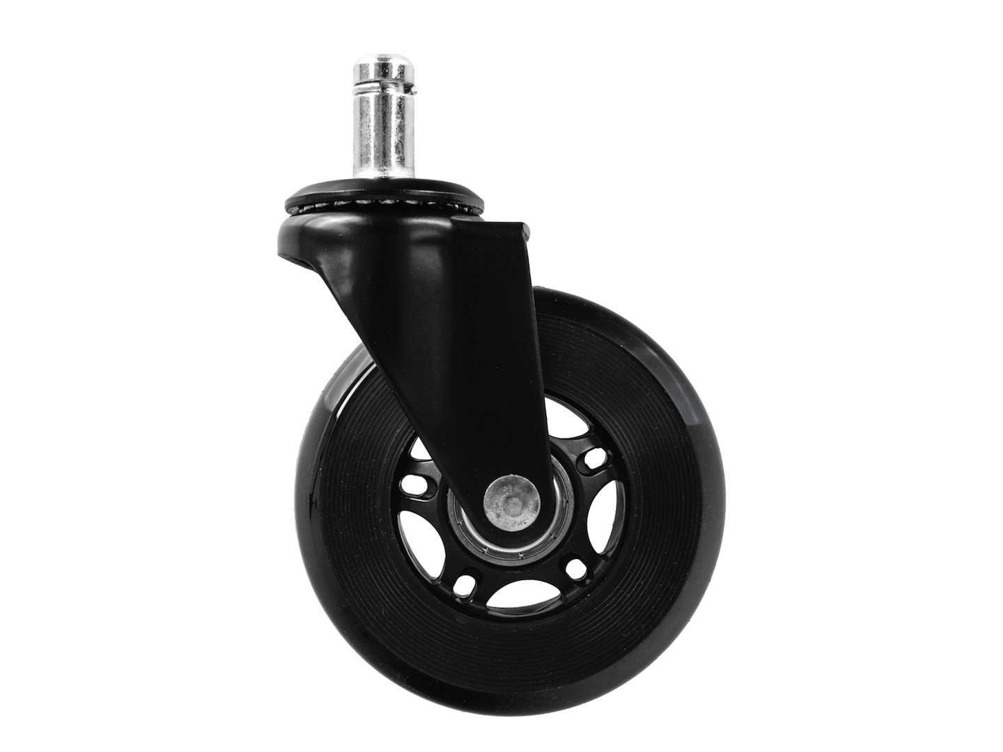 GEKO gumi görgők irodai székhez fekete 75mm 45kg 5db