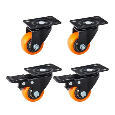 GEKO görgő készlet 40mm 40kg - 4db (2 fékes + 2 sima)