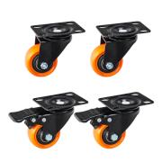 GEKO görgő készlet 4db 50mm 50kg teherbírás - 2 fékes + 2 sima